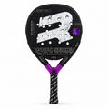 Pala de pádel Royal Padel Future Moon Fibra Violet, redonda con carbono 18K para control