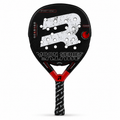 Pala de pádel Royal Padel Future Moon Fibra Red, redonda con carbono 18K y balance bajo