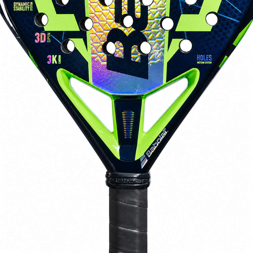 Detalle de la superficie de la pala Babolat Viper Juan Lebrón 3.0